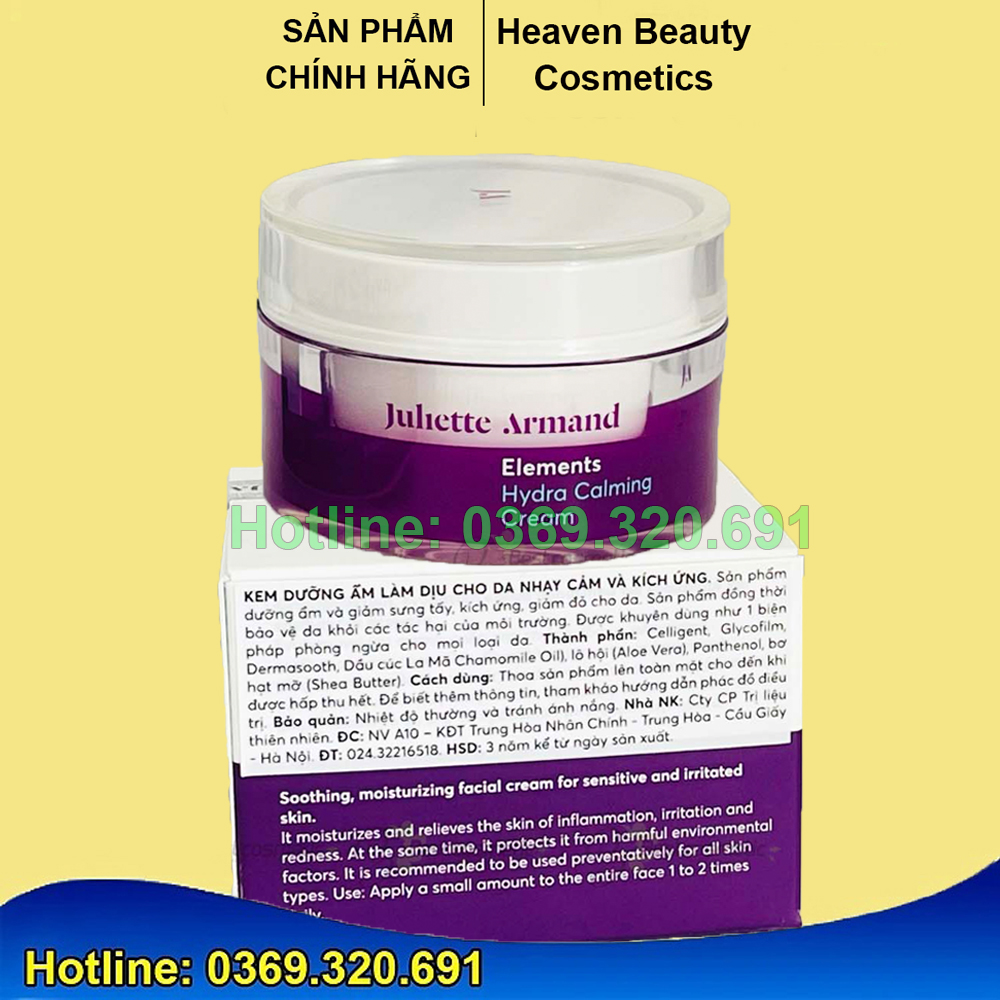 Kem dưỡng Juliette Armand Hydra Calming Cream phục hồi làm dịu cho da nhạy cảm