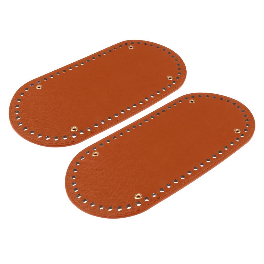 2x Knit Bags PU Pad Bottom Base 25x12x0.4cm Shaper Pet Bag Cushion 60 Holes