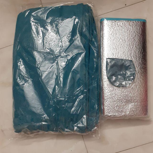 Combo chăn + chiếu đơn+ bịt mắt: 120k