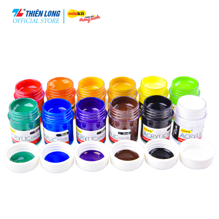 Hộp 12 Màu acrylic Thiên Long Colokit ACR-C03