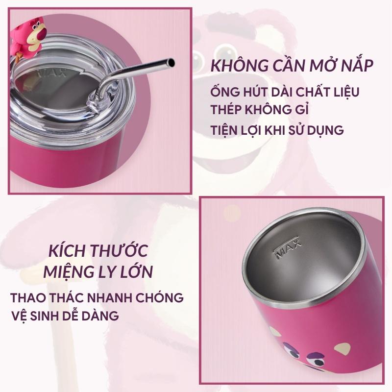 Ly Giữ Nhiệt Gấu Dâu Lotso Xinh Xắn, Bình Nước Giữ Nhiệt Hình Gấu Và Dâu Tây Hoạt Hình Dễ Thương