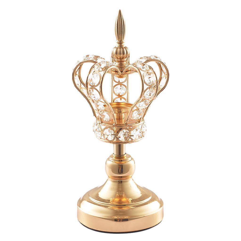 Golden Candle Holder Ornament Photo Holder Photo Prop Table Decor