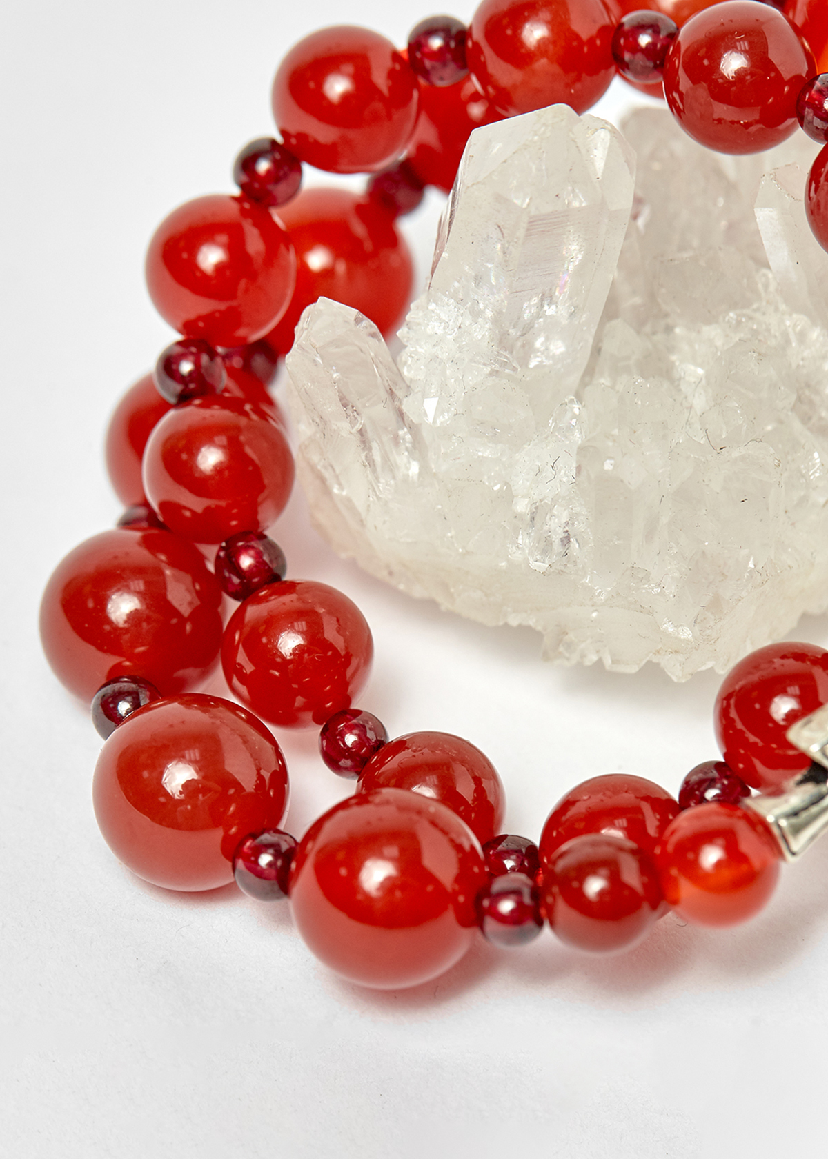 Cặp Vòng Chuỗi Mân Côi Mẹ Và Bé Đá Mã Não Đỏ Ni 52, Ni 40 - Ngọc Quý Gemstones