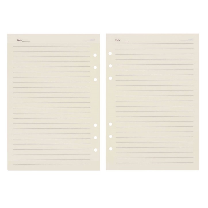Ruột Sổ Còng A5 Planner For 6-Ring Notebook Bettino Writing Paper RN-049 Giấy Kem Vàng Ngà 80gsm In Kế Hoạch Kẻ Hàng Size 145x210mm