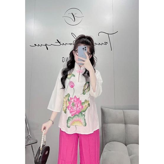 Set lam lụa tay lỡ đi chùa, đi lễ ️ Set lam đẹp giá tốt