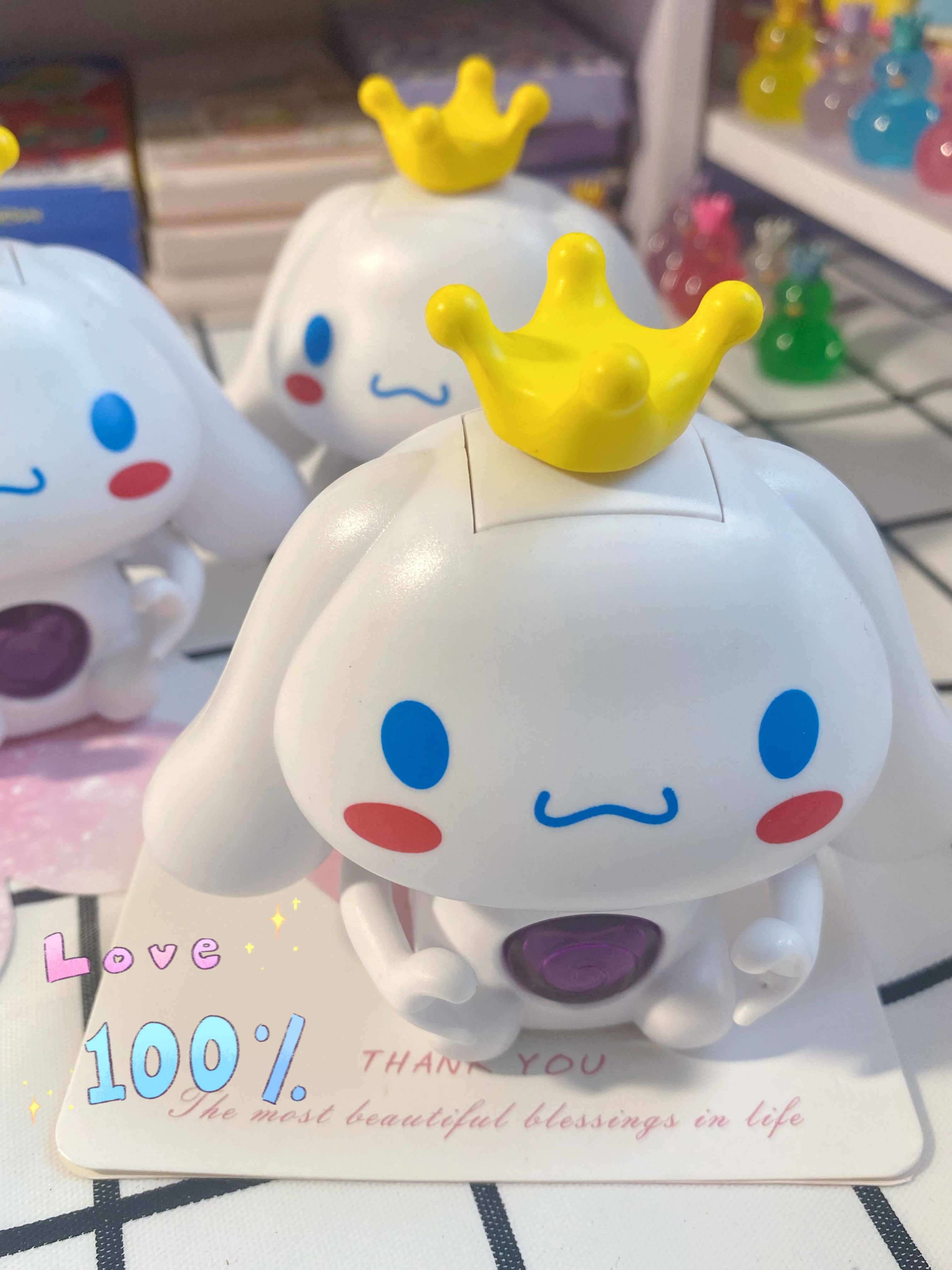 Đồ Chơi l Hình Cinnamoroll Trái Tym Phát Sáng Trong Đêm