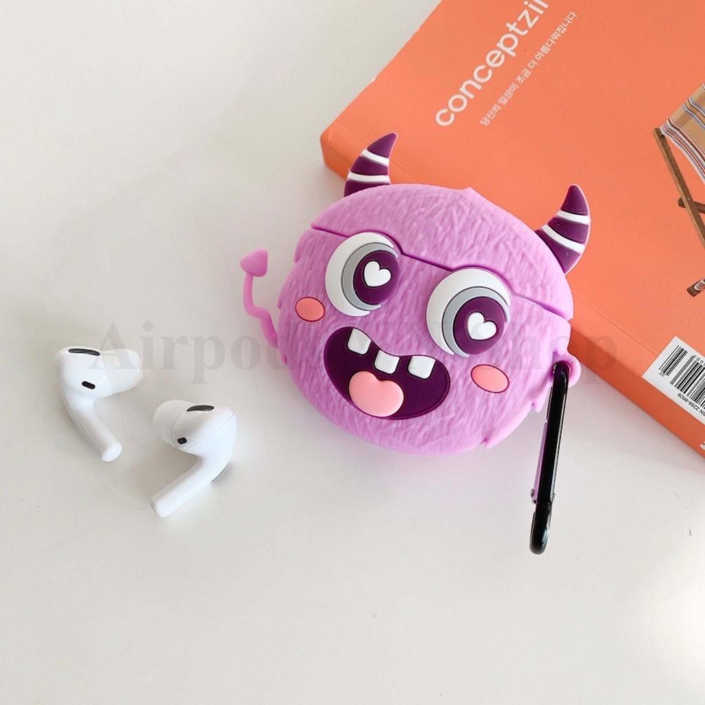 Bao Case Ốp dành cho Airpods Pro mắt to sừng siêu xinh silicon cao cấp