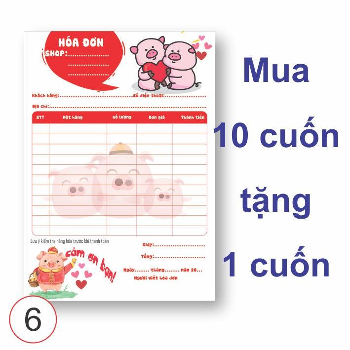 Hóa đơn hoạt hình ️ hóa đơn in sẵn M6