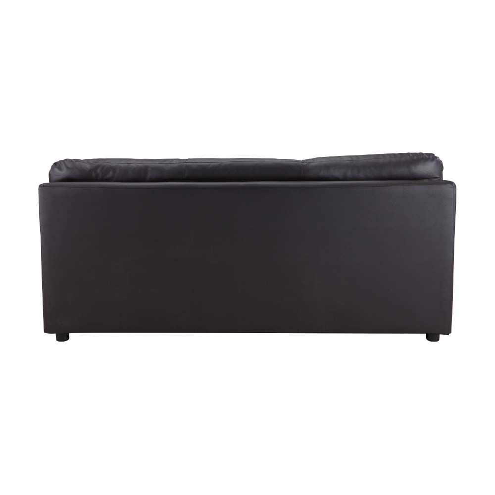 Ghế sofa 3 chỗ BOBBY/L khung gỗ bền chắc, đệm bọc da PVC cao cấp nâu sẫm | Index Living Mall - Phân phối độc quyền tại Việt Nam