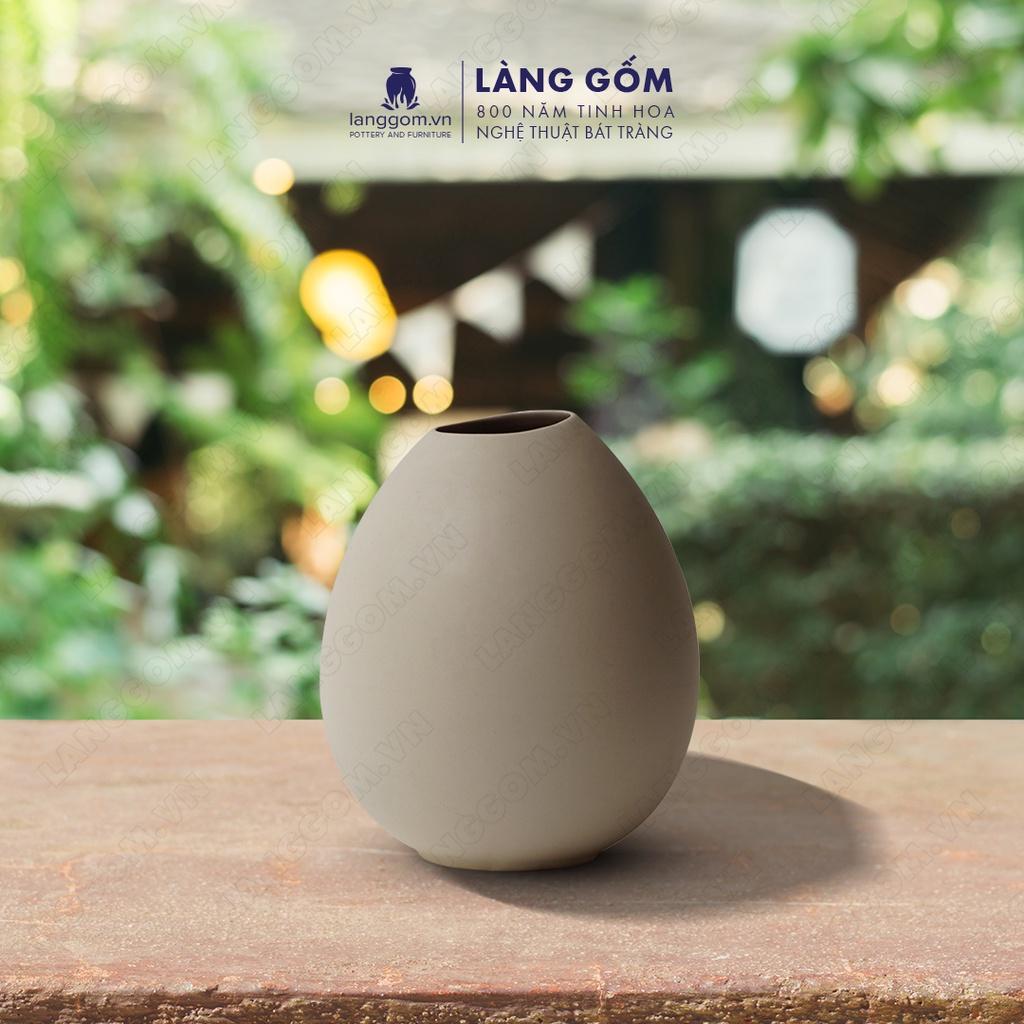 Bình hoa, lọ hoa Gốm sứ Bát Tràng cao cấp Men mát miệng chụm dùng làm quà tặng, trang trí - Làng Gốm Bát Tràng