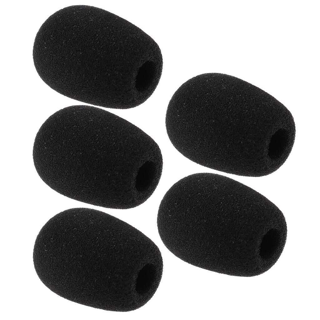 5pcs Handheld Microphone Windscreen Foam Sponge Cover for Meeting Conference