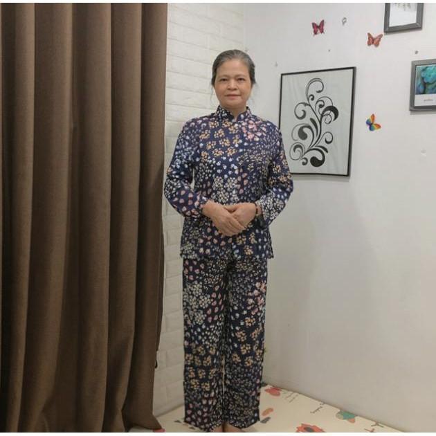 Bộ Lanh Cho Người Già/ Bộ Tole Cổ Tàu Dài Tay Cho Bà / Lanh Việt thắng