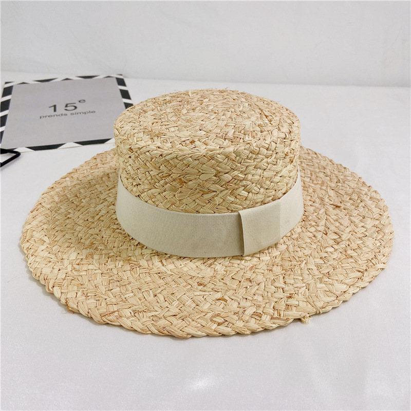 Mũ cói đi biển, nón cói dáng gaucho chất liệu Raffia cao cấp, dòng mũ rủ