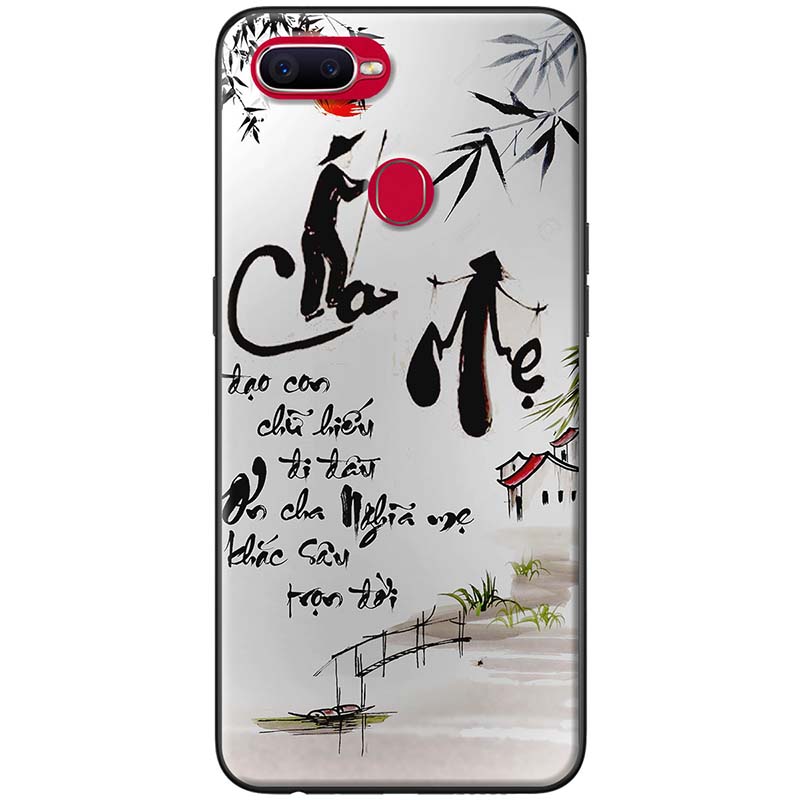 Ốp lưng dành cho Oppo A12  mẫu Thư pháp cha mẹ