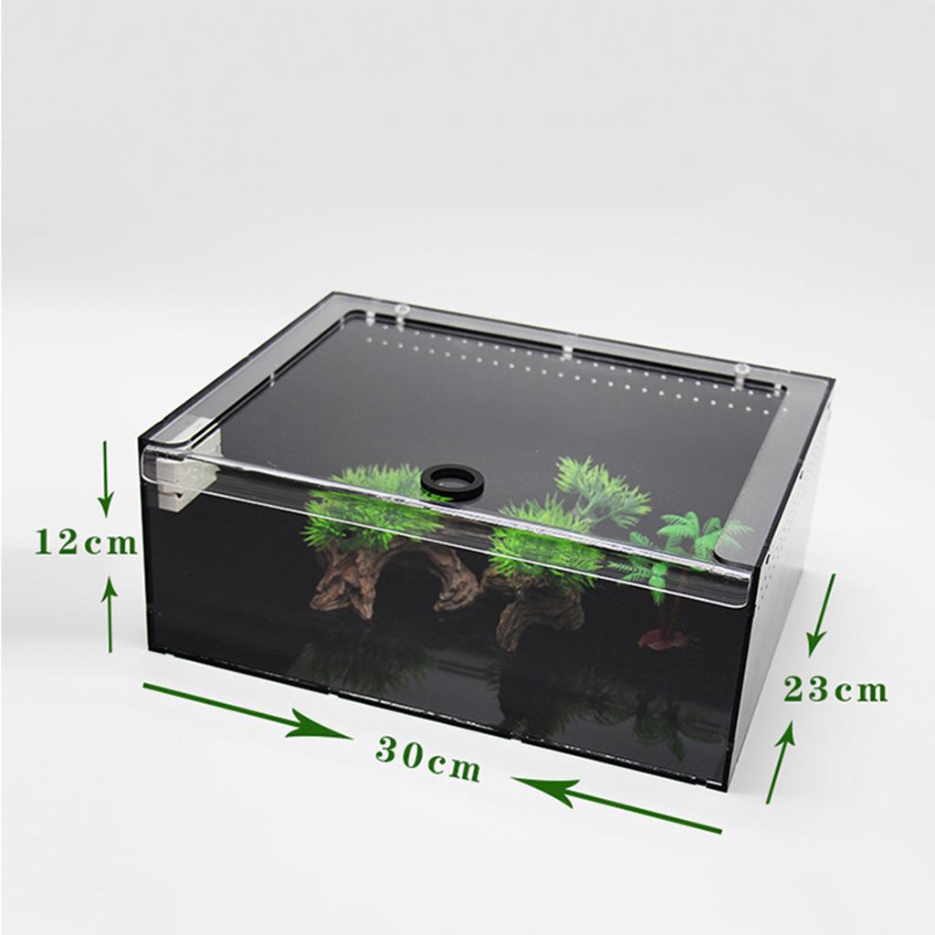 Acrylic Reptiles Terrariums Feeding Box For Turtle Snake Frog Small Animal