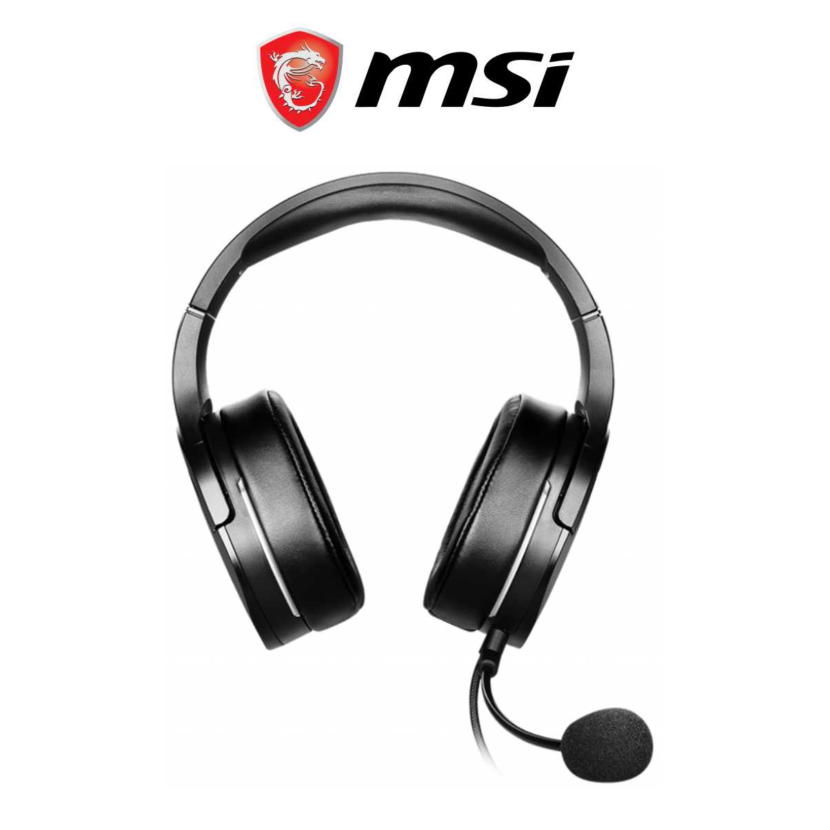 Tai Nghe Chụp Tai Gaming MSI Immerse GH20 Tích Hợp Mic, Dây Cắm 3.5mm Dài 1.5M - Hàng Chính Hãng