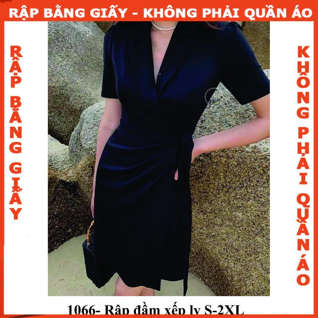 Rập giấy A0 đầm xếp ly cổ ve mã 1066 (BẢN VẼ)