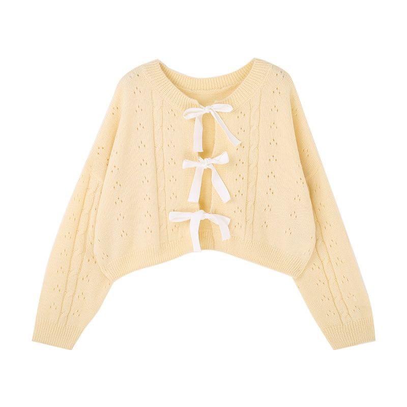 cardigan áo khoác len nữ croptop ulzzang áo len kiểu dáng hàn quốc - 027