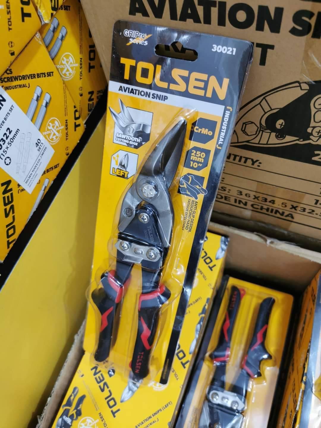 KÉO CẮT TÔN TRÁI 10"/250MM TOLSEN 30021 - HÀNG CHÍNH HÃNG