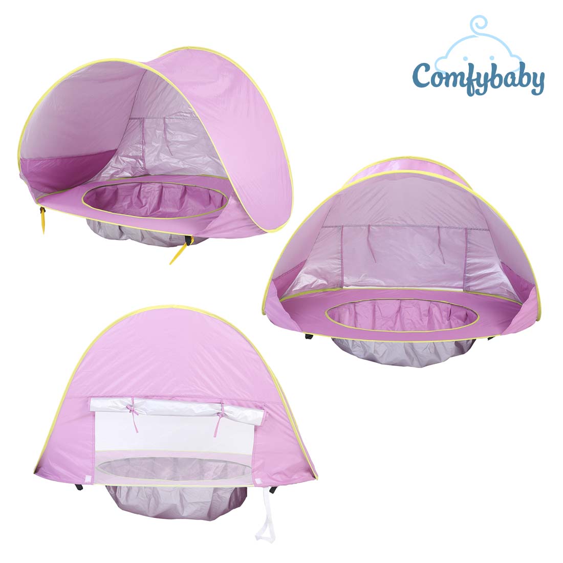 Lều đi biển che nắng cho bé Chống tia UV 50+ 4babies - Comfybaby - PQ122 - đồ chơi bãi biển - tặng quà tặng xinh xắn