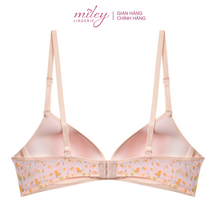 Ao Ngực Nữ Không Gọng Thun Lạnh Mút Mỏng Hoa Văn Active Miley Lingerie - Màu hồng đậm BRM12015