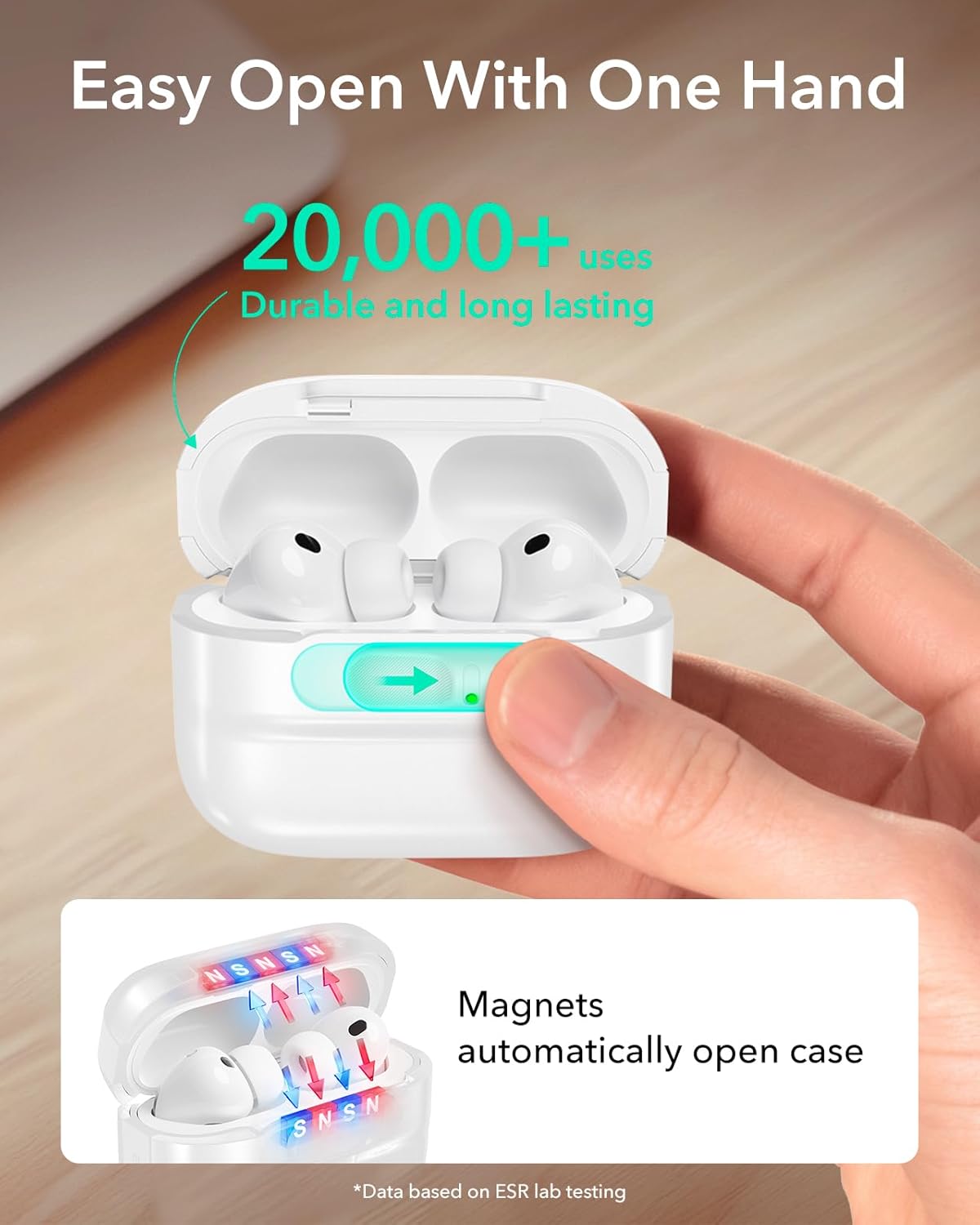 Bao Case ESR Pulse FlickLock Magnetic Case cho AirPods Pro 3 - Hàng Chính Hãng