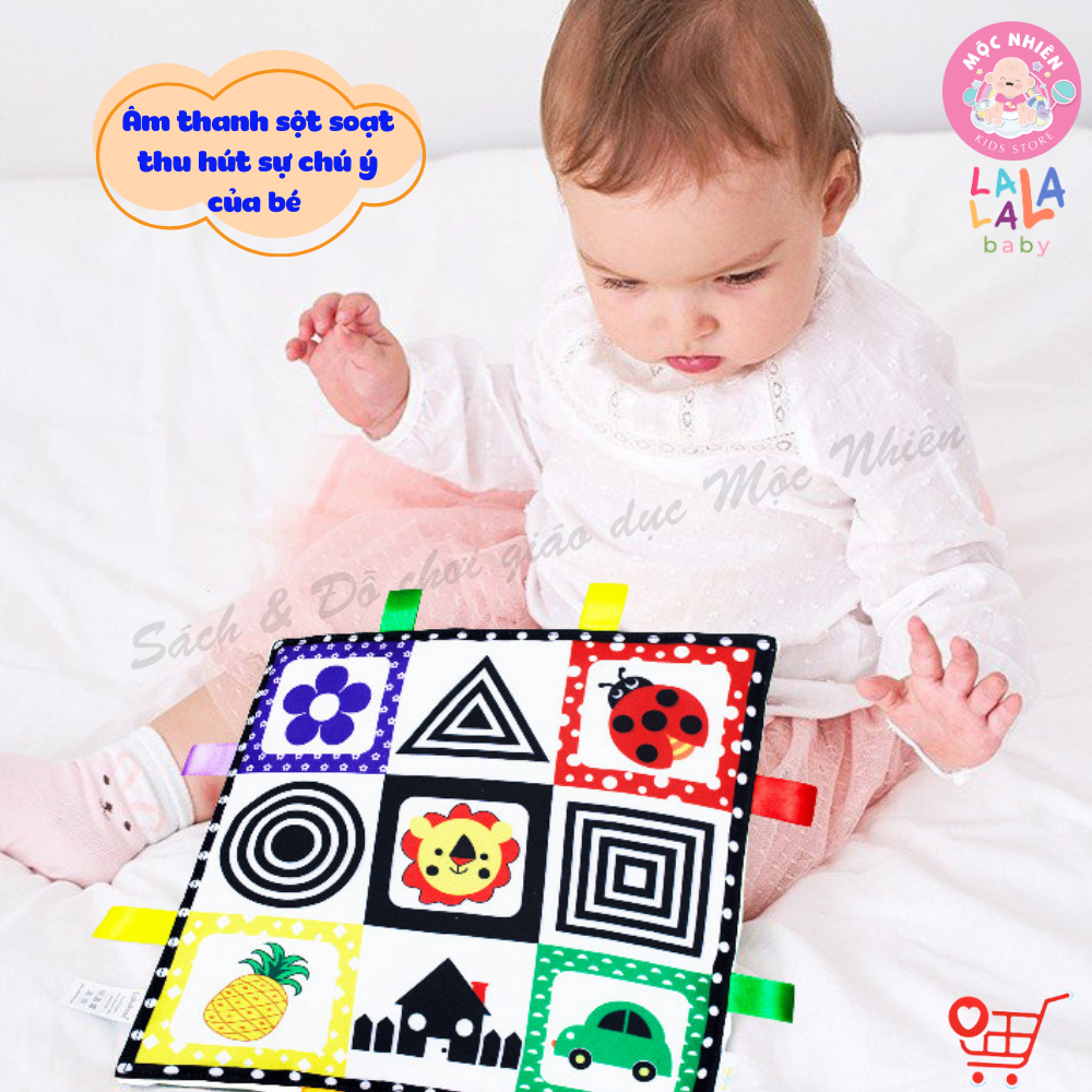 Tranh Vải Kích Thích Thị Giác Cho Bé Sơ Sinh, Phát Triển Não Bộ Tummy Time - Lalala Baby