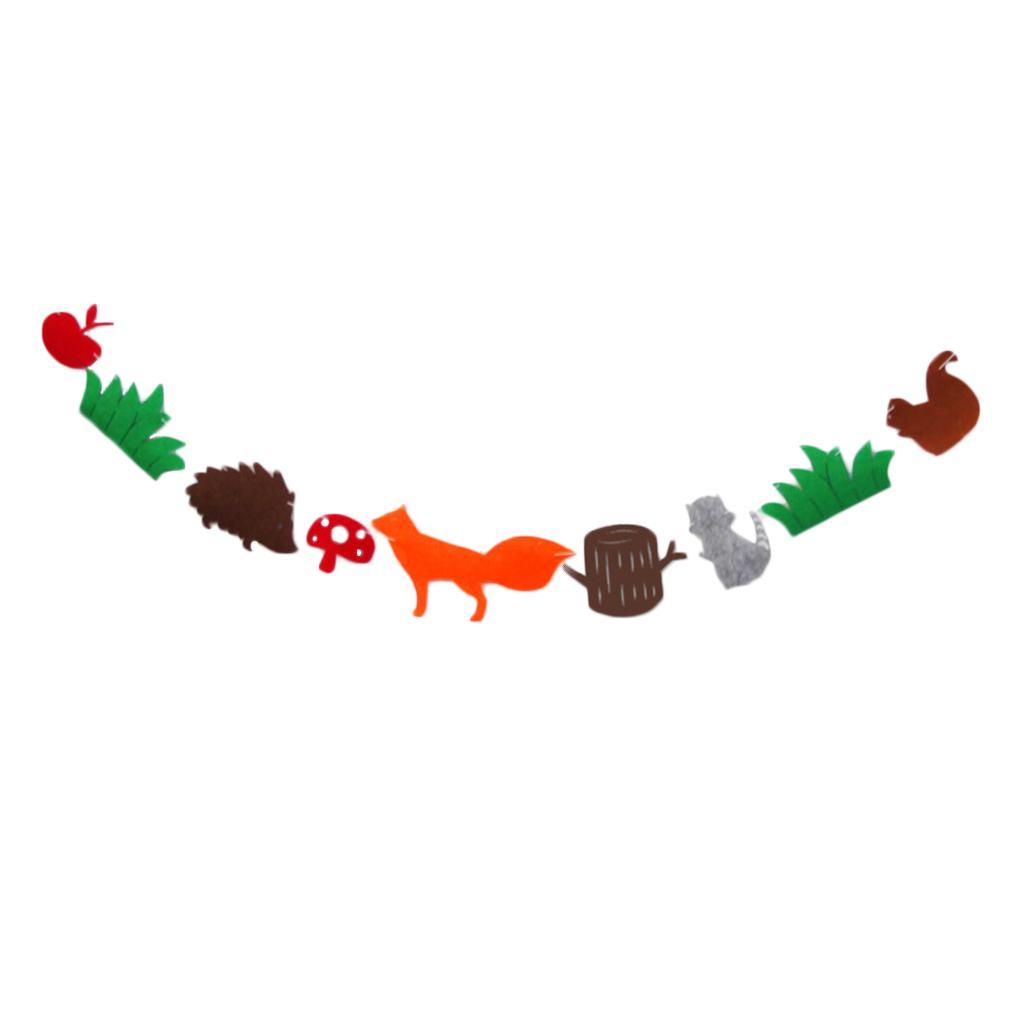 Cute Animal Bunting Banner Birthday Baby Shower Kids Room Christmas Decor
