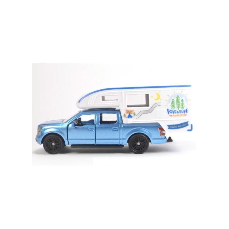 Đồ Chơi Mô Hình Xe Siku Ford F150 Pick-Up Camper 1693 - Màu Xanh