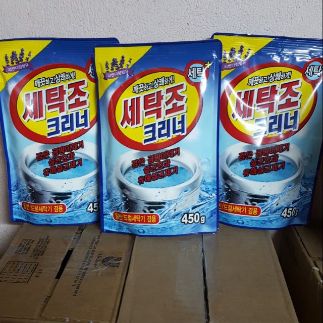 Bột Tẩy Lồng Máy Giặt Vệ Sinh Máy Giặt Hàn Quốc Loại 450g H106 - Egreen Dùng 1 Lần