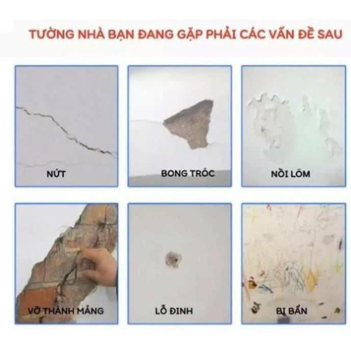 Keo vá tường,Keo trám vết nứt tường thông minh - Tặng kèm bộ dụng cụ KEO VÁ TƯỜNGFREESHIPKEO VÁ TƯỜNG NỨT CHUYÊN DỤNG VÁ VẾT THỦNG TƯỜNG NHÀ CAO CẤP CHỐNG NƯỚC CHỐNG MỐC TIỆN DỤNG