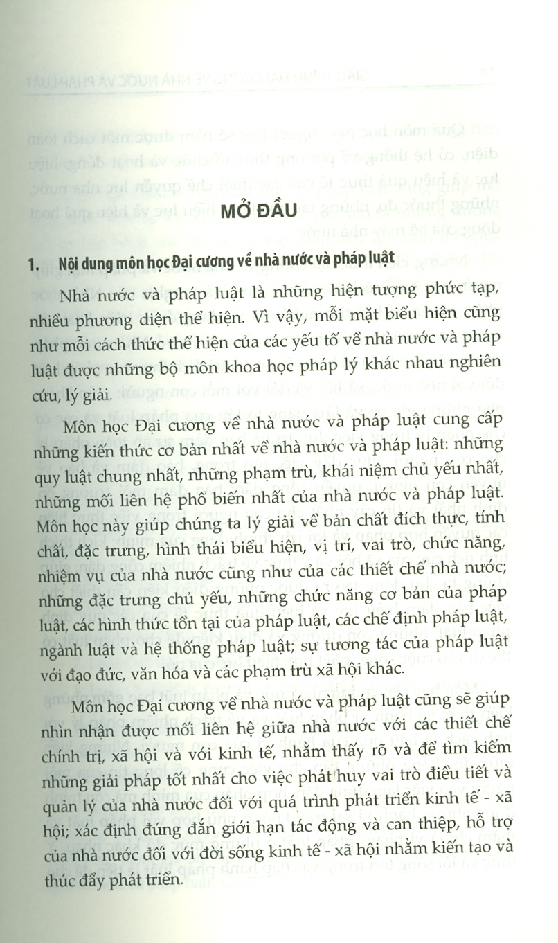 Sách - Giáo trình Đại cương về nhà nước và pháp luật (Tái bản lần thứ nhất)