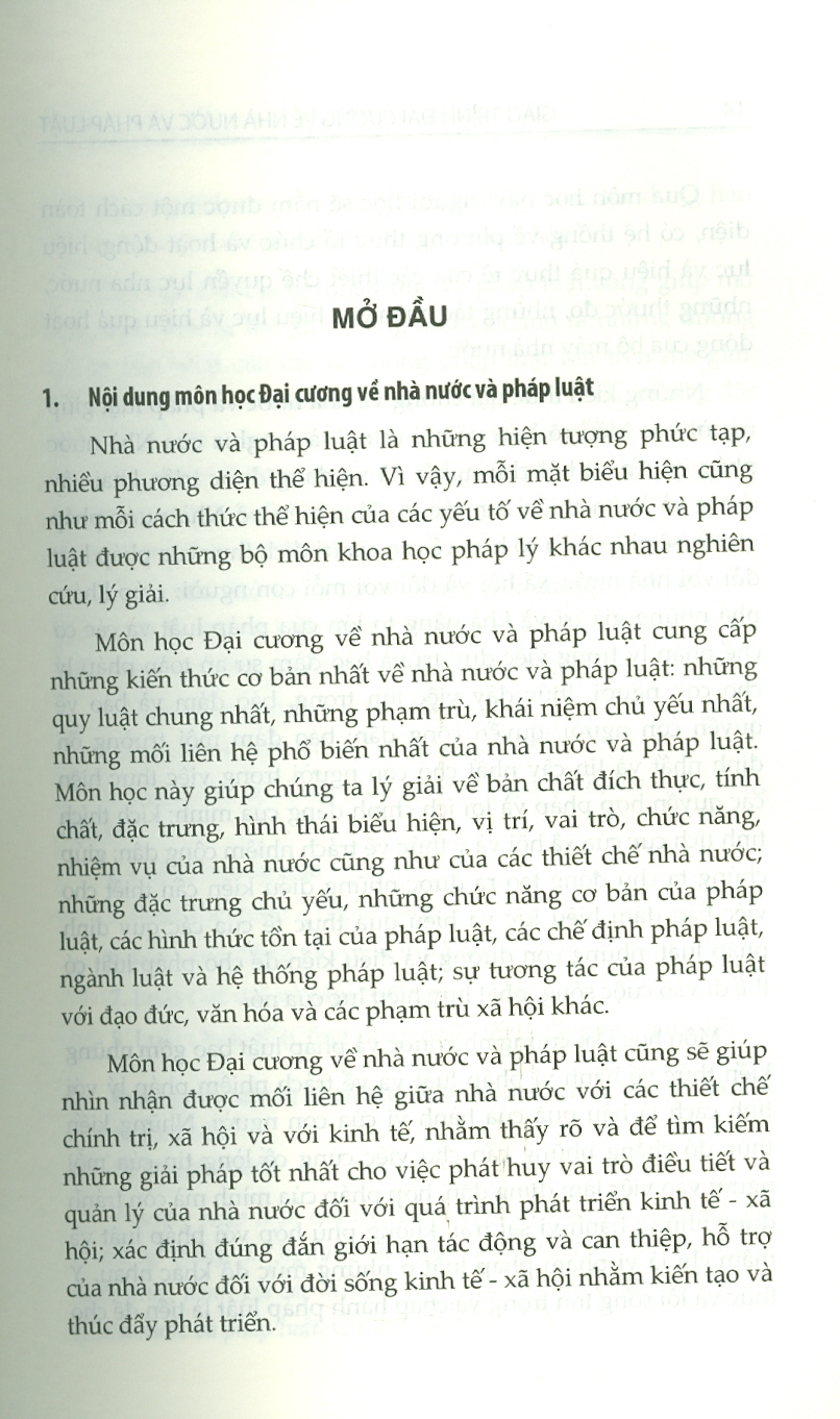 Sách - Giáo trình Đại cương về nhà nước và pháp luật (Tái bản lần thứ nhất)