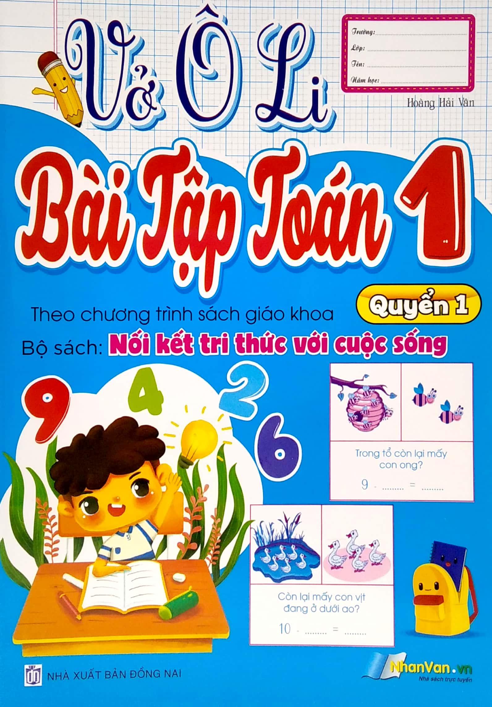 Vở Ô Li Bài Tập Toán 1 - Quyển 1 (Theo Kết Nối Tri Thức Với Cuộc Sống)