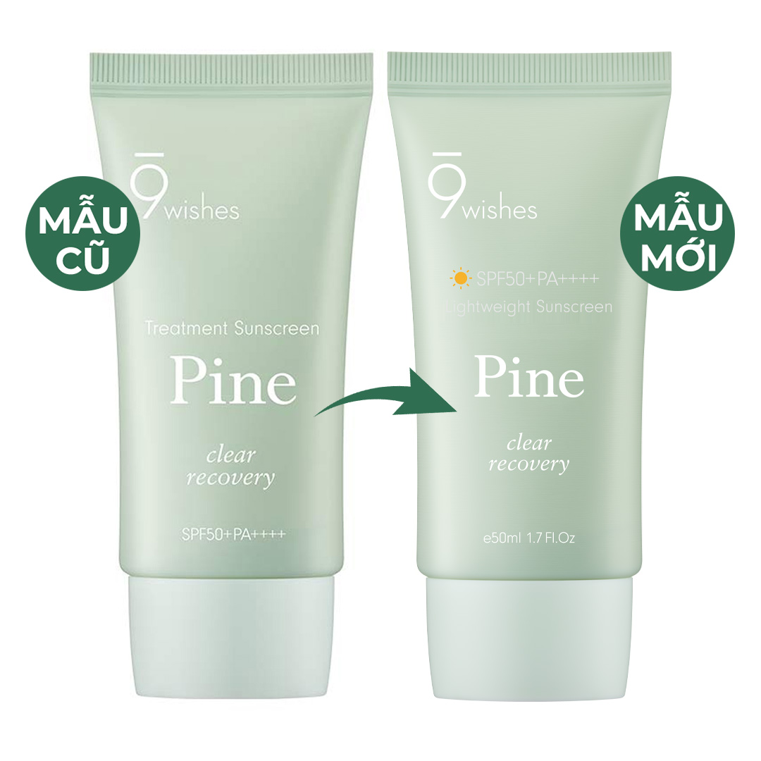 Kem Chống Nắng Cấp Ẩm Hỗ Trợ Phục Hồi Da 9Wishes Pine Treatment Sunscreen SPF50+ PA++++ 50ml