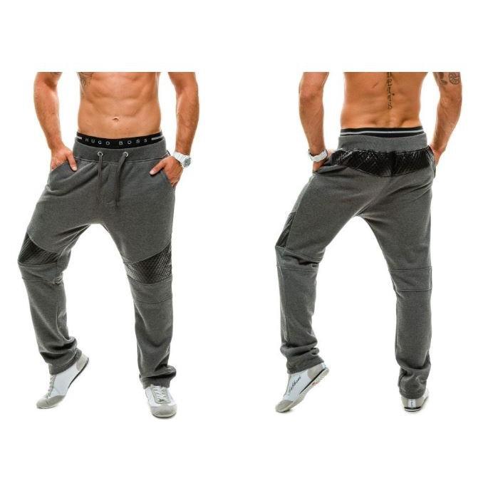 Quần dài thể thao nam màu trơn phối sọc