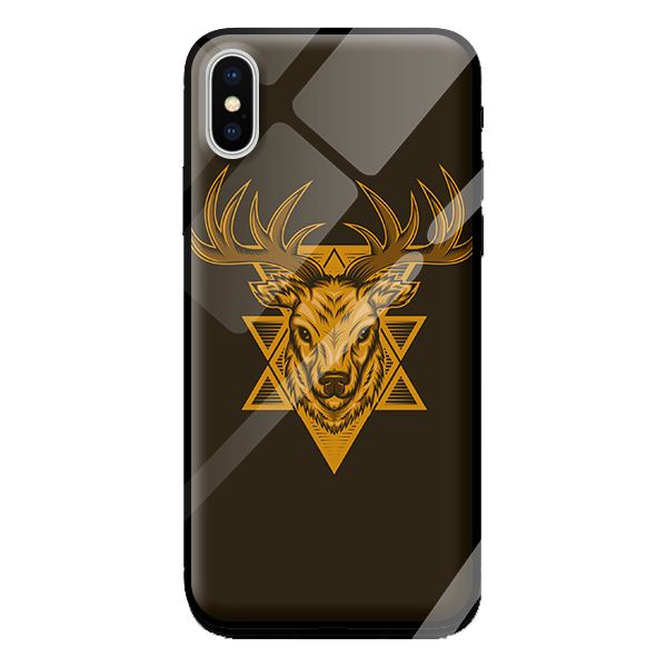 Ốp kính cho Iphone XS MAX mẫu hươu 1 - Hàng chính hãng