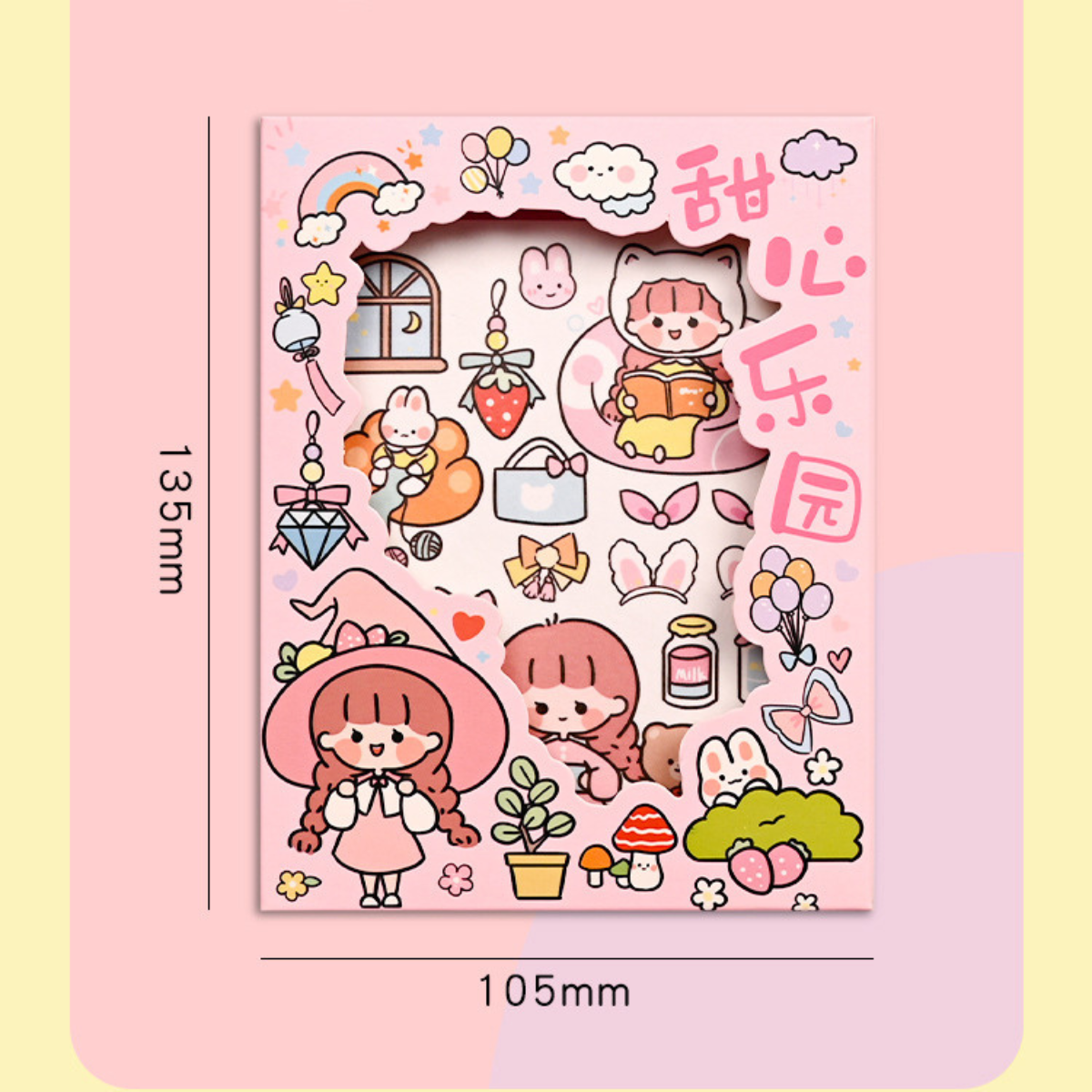 Set 50 Hình Dán Sticker Cute, Hộp Sticker Trang Trí Dễ Thương