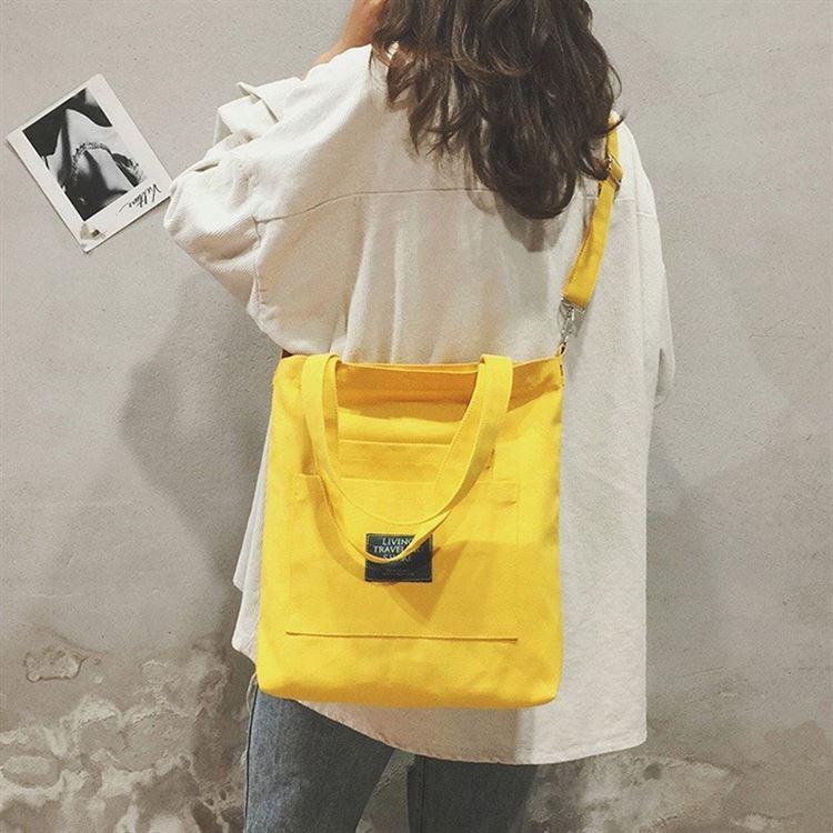 Túi Vải Tote Living Loại 1 Vải Canvas Siêu Đẹp Cặp Đeo Chéo Ulzzang Hàn Quốc BT17