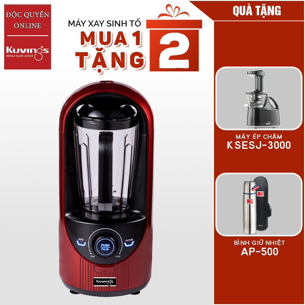 Máy xay sinh tố chân không Kuvings KV-200 - Tặng Máy ép chậm Kochstar KSESJ-3000 + Bình Giữ nhiệt AP-500 - Hàng chính hãng