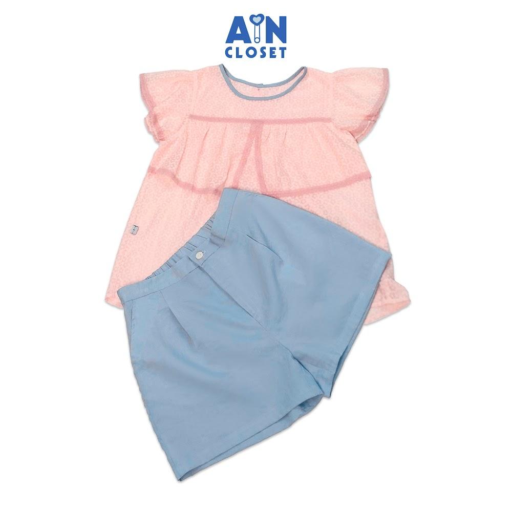 Bộ quần áo ngắn cho mẹ Hoa Cẩm cù hồng cotton - AICDME6YVPRG - AIN Closet