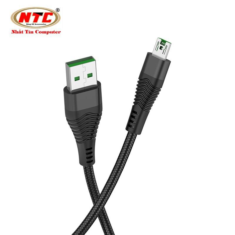 Cáp sạc cường độ cao dành cho Hoco U53 cổng microUSB 1.2M hỗ trợ điện áp tối đa 4A - Hàng chính hãng