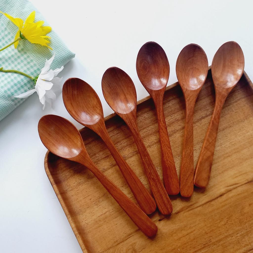 Muỗng,Thìa Gỗ Trắc Cỡ 18 cm Ăn Cơm, Soup, Chè, Chụp Ảnh Trang Trí