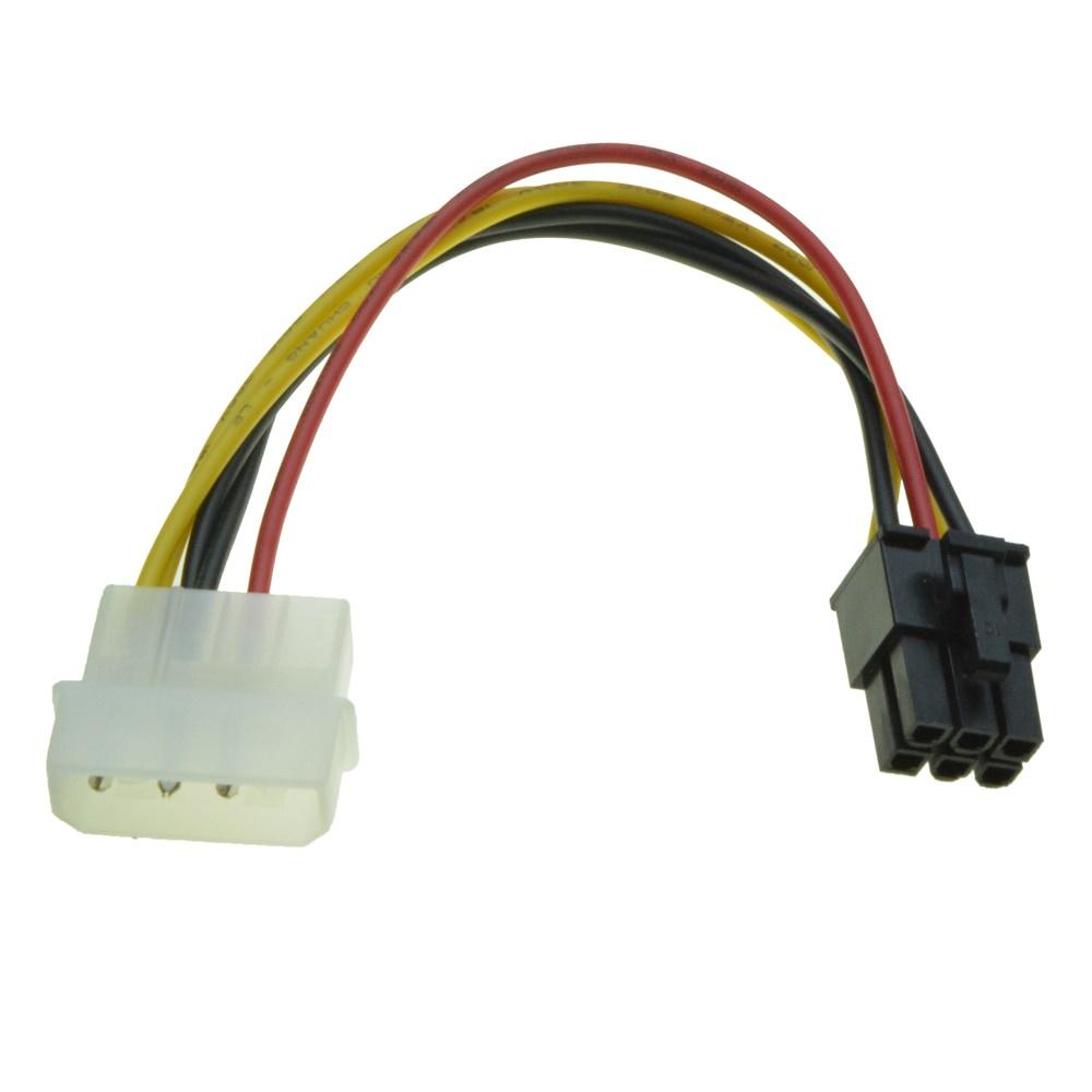 Dây Cáp Chuyển Đổi Nguồn Điện 6pin Sang 4Pin Cho nVidia ATI AMD Thẻ
