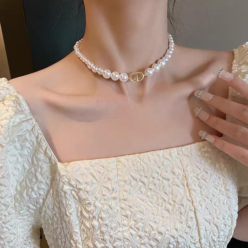 Dây Chuyền Choker Nữ Hạt Trai Đơn Giản Sang Trọng