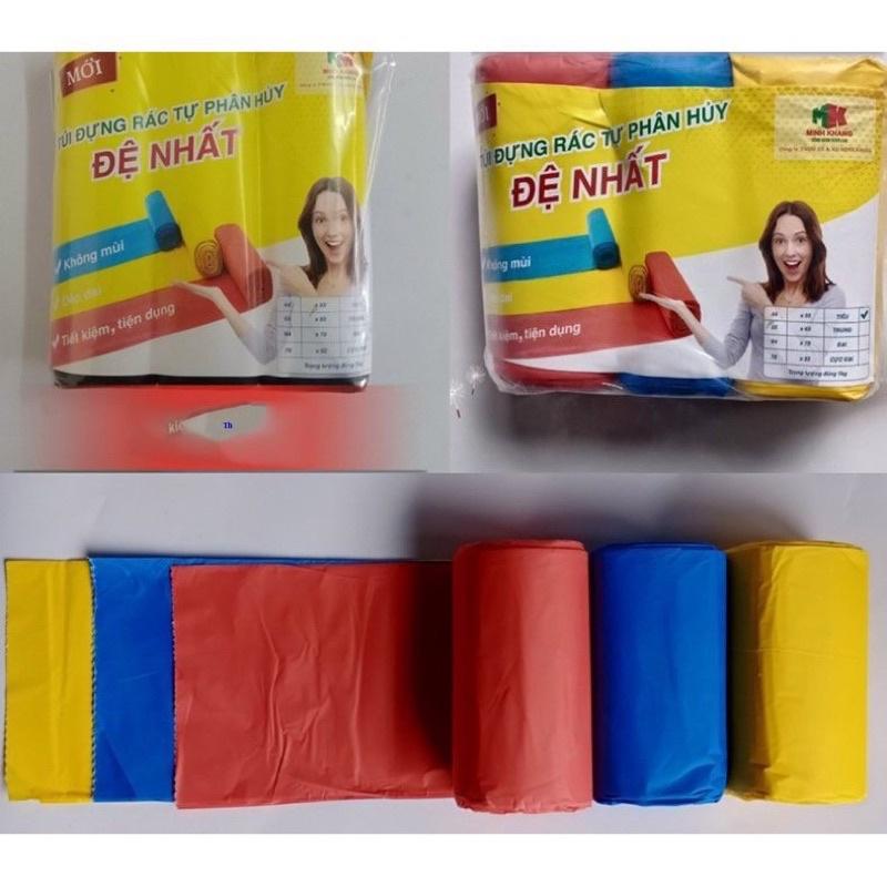 Bao rác tự phân huỷ Đệ Nhất 1kg 3 cuộn 4 size tiểu/trung/đại/đặc đại