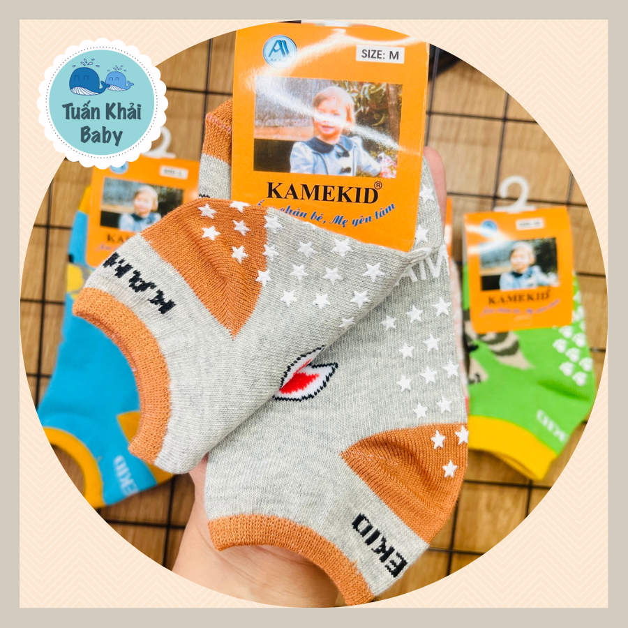 Combo 5 đôi tất chống trượt sợi cotton K-TomTom Baby | Size SS, S, M, L cho bé 6 tháng - 8 tuổi | Hàng Việt Nam | Tất chống trượt cho bé | vớ trẻ em 