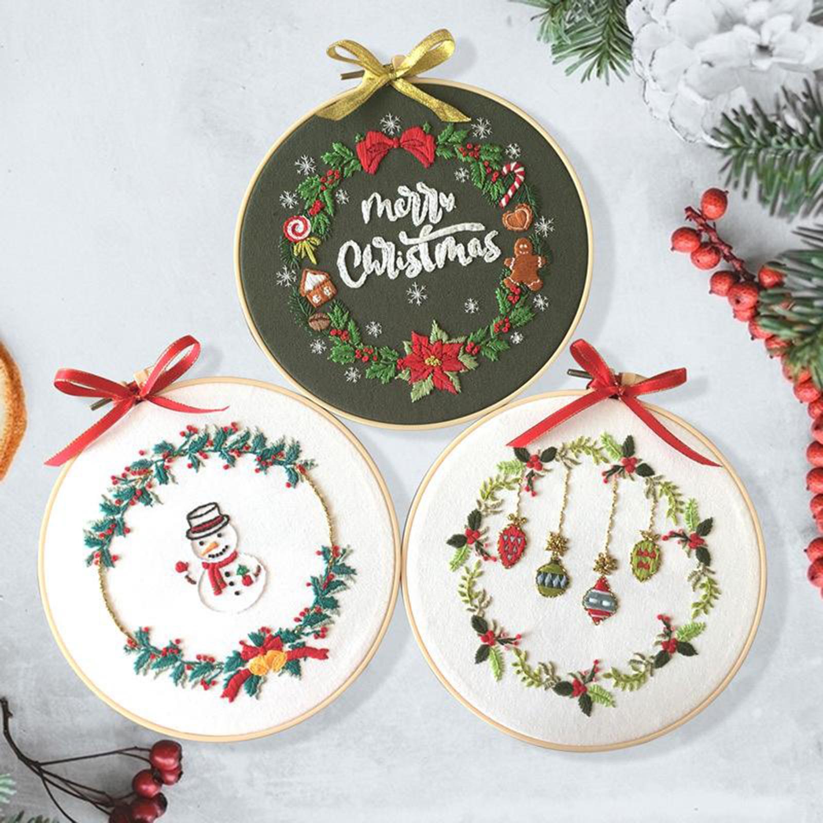 Embroidery Kit Hand Cross Stitch Material Home Decor Making Hoop