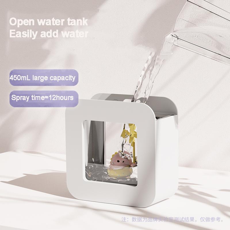 Di Động 450Ml Làm Thơm Phòng Máy Tạo Độ Ẩm Không Dây Adroable Thú Cưng Máy Phun Sương Tạo Độ Ẩm Tinh Dầu Khuếch Tán USB Không Humidificador Có Đèn LED