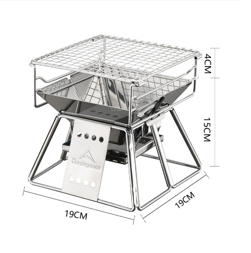 Bếp nướng dã ngoại than hoa xếp gọn Campingmoon X-Mini